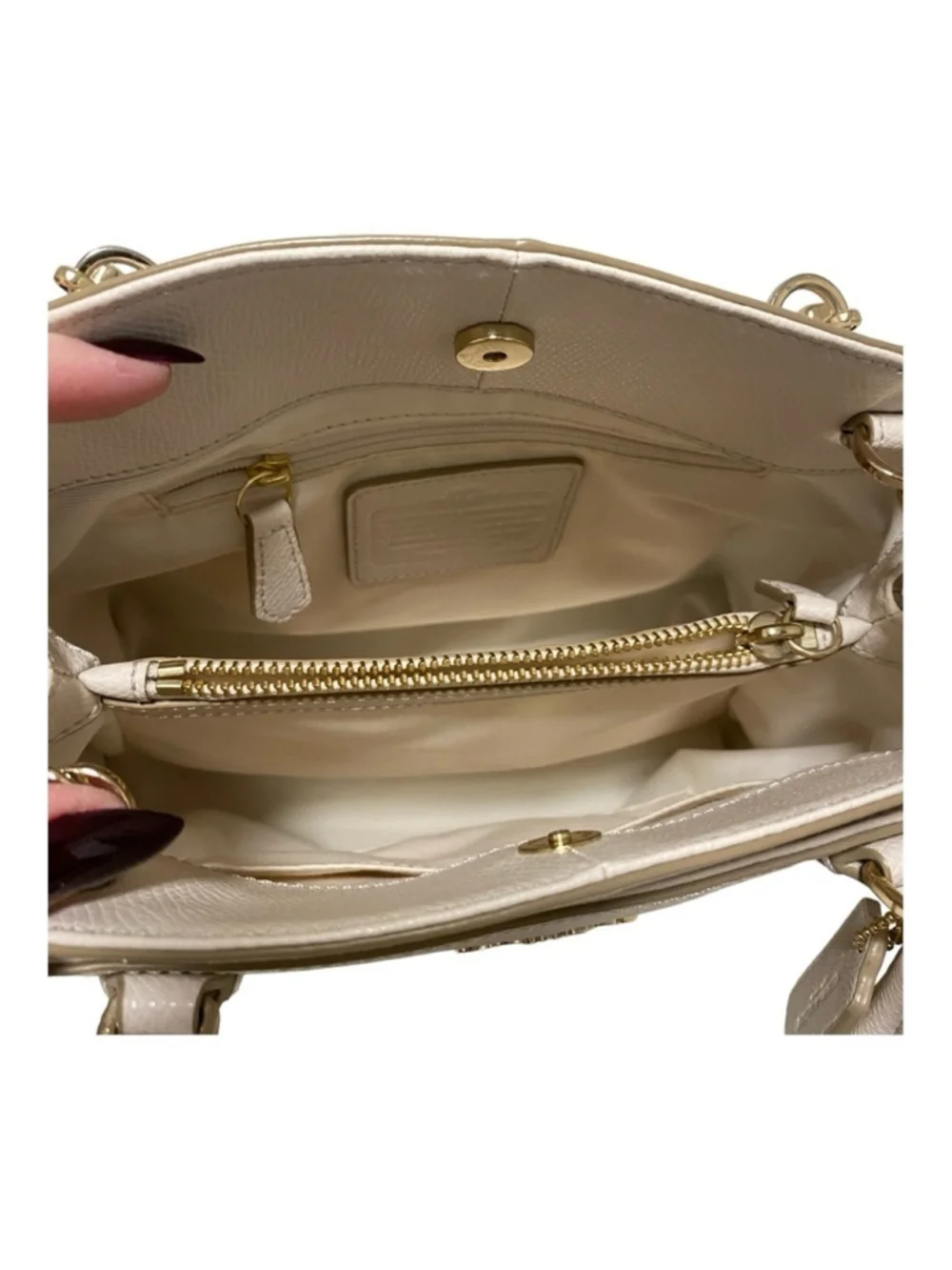 Coach - F34663 COACH LEATHER MINETTA CROSSBODY - IN CREAM